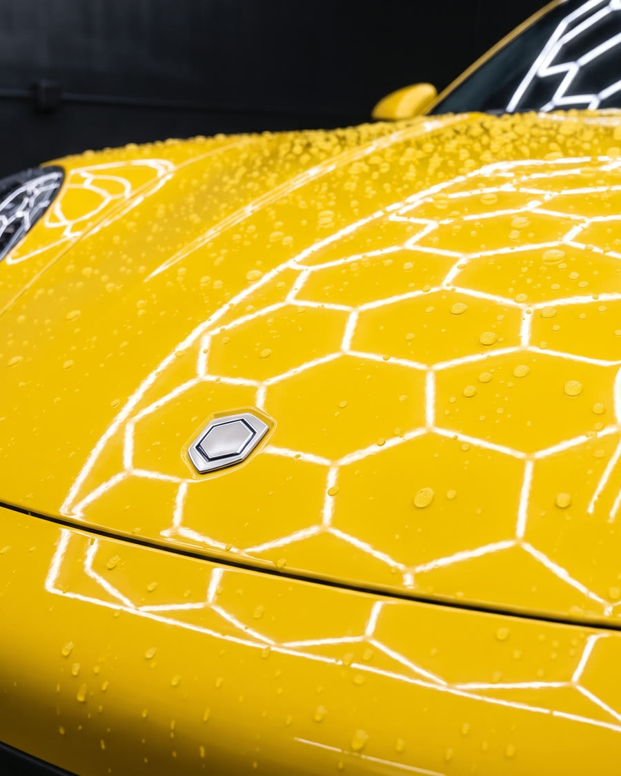 Water beading on coated paint