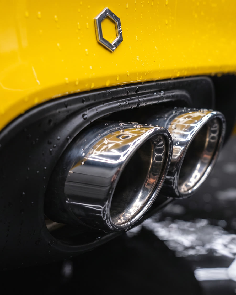 Polished exhaust tips